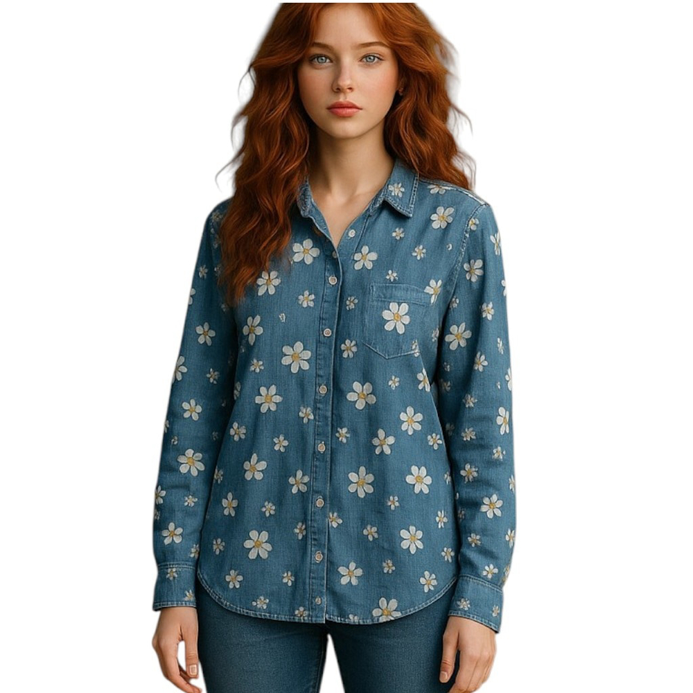 ❤️Cato Blue Floral Button Down Shirt